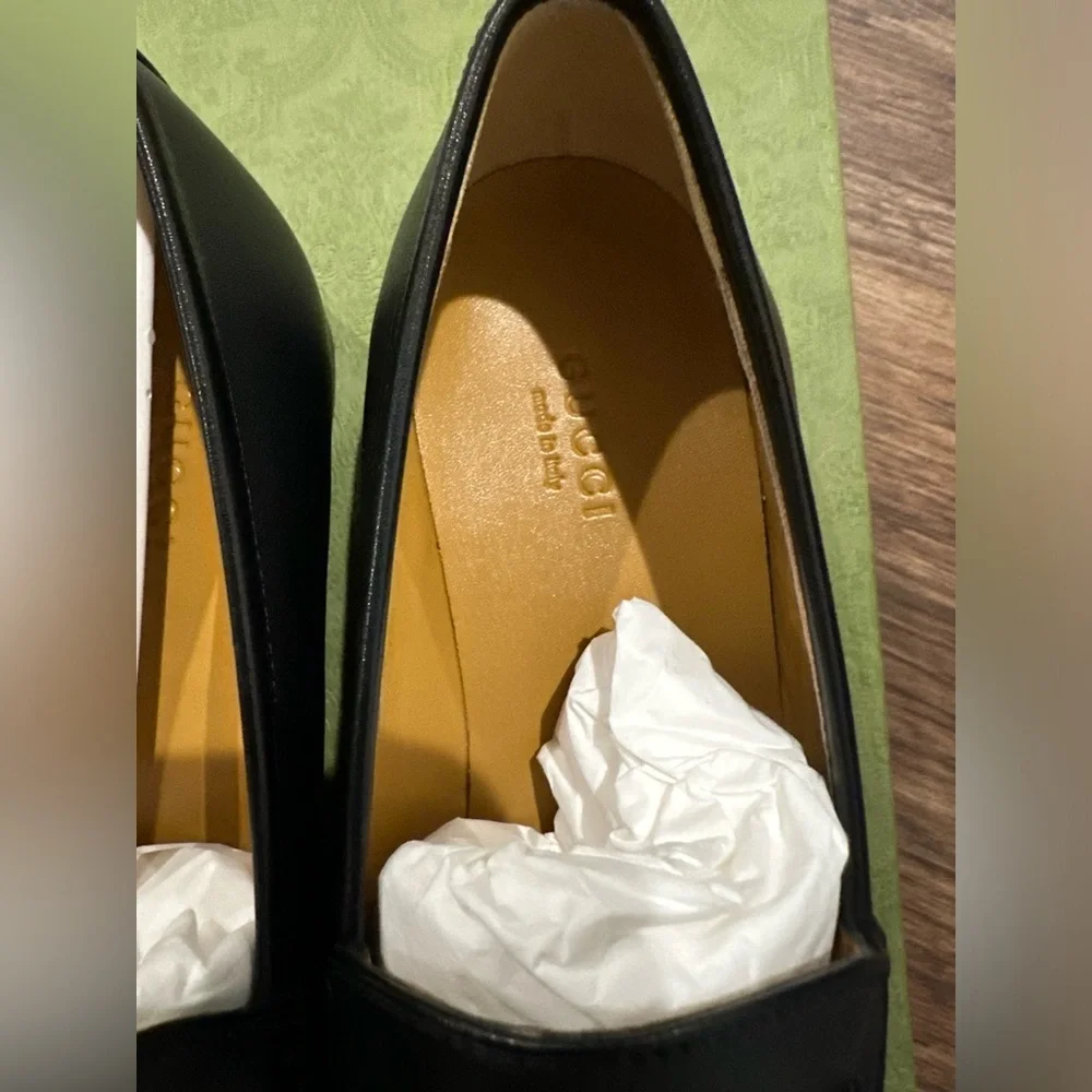 New in box Gucci Women's Moccasins Jordaan Loafers size 8.5 - Picture 7 of 9